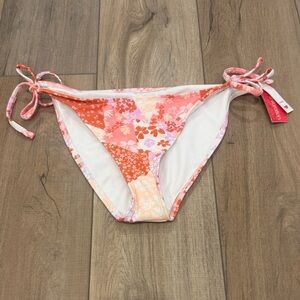 Xhilaration Floral Bikini Bottom - Pink and Orange